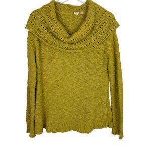 Anthropologie Yellow Bird Cowl Neck Knit Sweater Size Small